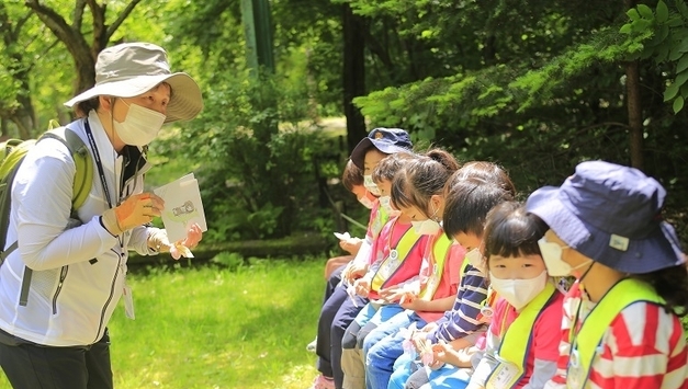어린이박람회에서 '숲이 오래' 교육 체험해요